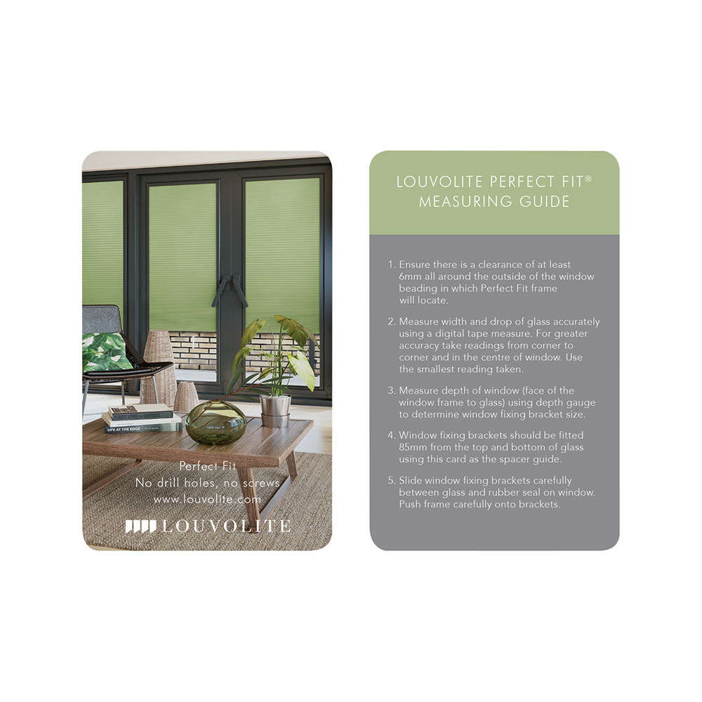 MEASURING CARD - PERFECT FIT CELLULAR, PLEATED & VENETIAN ONLY