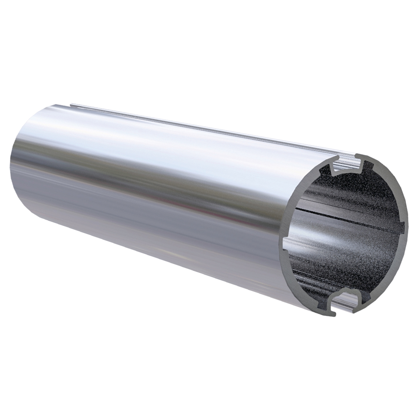 ROLLER TUBE HEAVY DUTY 5.0M ALUMINIUM DOUBLE SLOT 40MM O.D.
