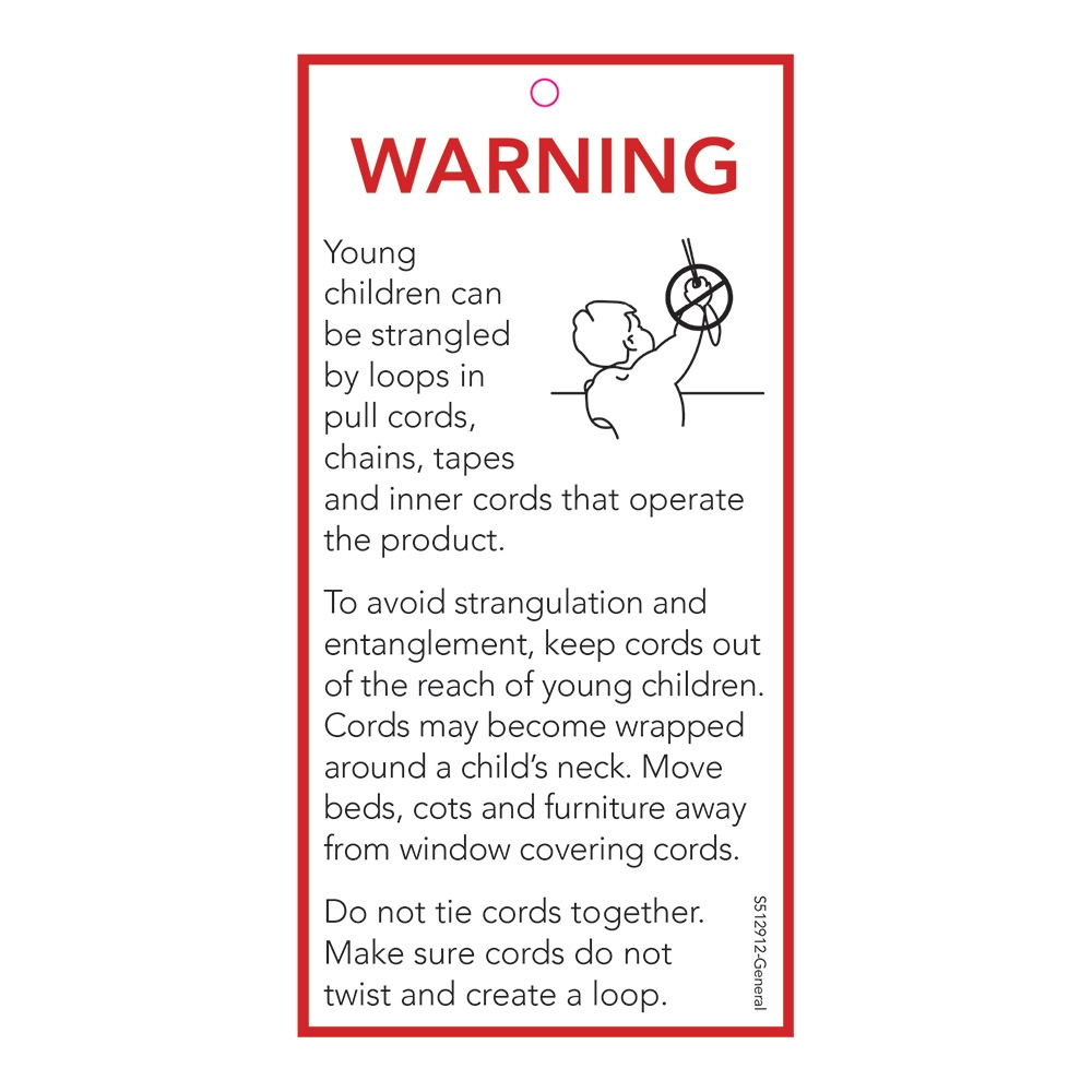 CHILD SAFETY WARNING TAG - GENERAL