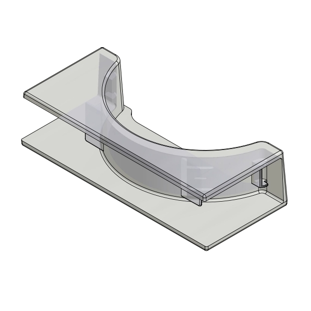 SHUTTER LITE RAIL REBATE HANDLE COVER - VARIABLE PITCH