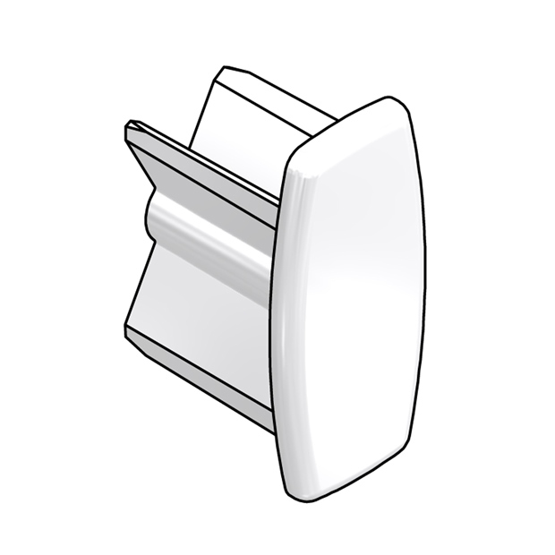 END CAP - BOTTOM BAR GREY FOR USE WITH R8121